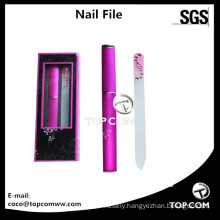 Colorful glass nail file with hardcase